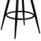 Armen Living Justin 26" Counter Height Swivel Vintage Coffee Faux Leather Bar Stool with Black Metal Legs LCJTBABLVC26 - alternate 5
